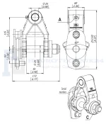 Hydraulische rotator BG3 3/8" 20L/min, maximale Belastung mit Drehung 3000kg. Typ der Verbindung: ohne Bremse – Bild 2